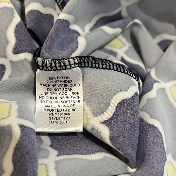 Jude Connally Quatrefoil Geometric Print Turtleneck Dress Packable Stretchy Sz S - Picture 10 of 10